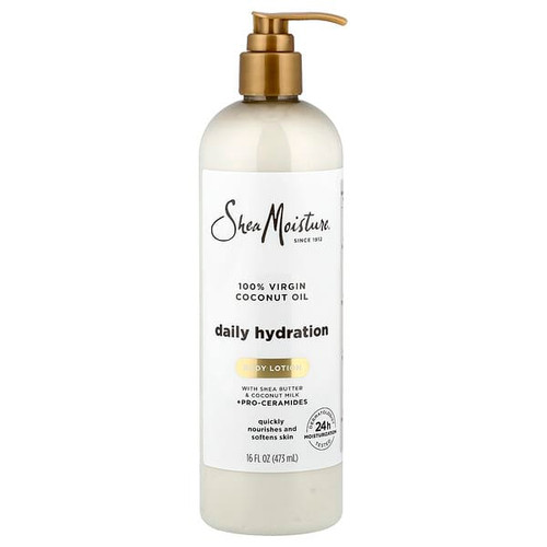 <img alt="SheaMoisture, Daily Hydration Body Lotion, 100% Virgin Coconut Oil, 16 fl oz (473 ml)" title="SheaMoisture, Daily Hydration Body Lotion, 100% Virgin Coconut Oil, 16 fl oz (473 ml),764302025689"