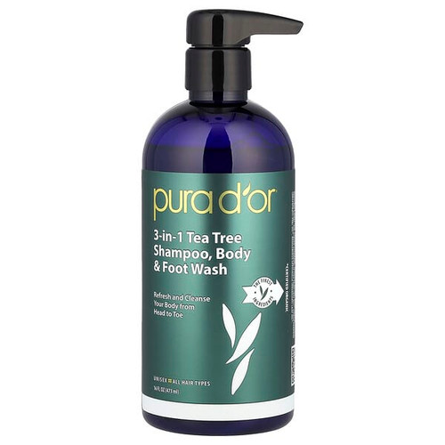 <img alt="Pura Dor, 3-in-1 Tea Tree Shampoo, Body & Foot Wash, All Hair Types , 16 fl oz (473 ml)" title="Pura Dor, 3-in-1 Tea Tree Shampoo, Body & Foot Wash, All Hair Types , 16 fl oz (473 ml),810023842316"
