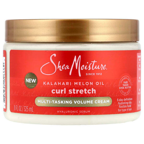 <img alt="SheaMoisture, Curl Stretch Multi-Tasking Volume Cream, For Type 4 Hair, Kalahari Melon Oil, 11 fl oz (325 ml)" title="SheaMoisture, Curl Stretch Multi-Tasking Volume Cream, For Type 4 Hair, Kalahari Melon Oil, 11 fl oz (325 ml),764302026662"