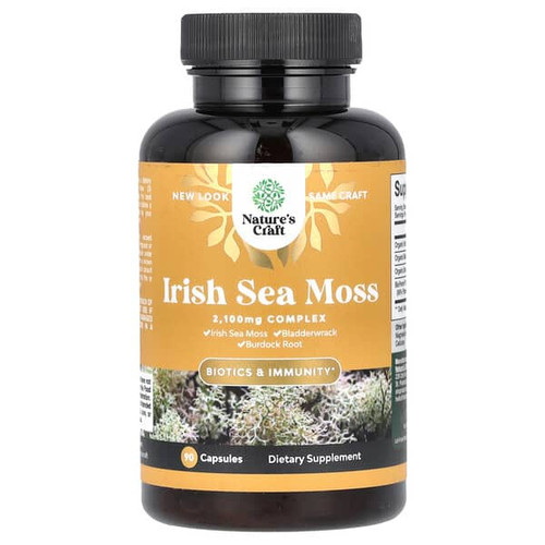 <img alt="Natures Craft, Irish Sea Moss, 90 Capsules" title="Natures Craft, Irish Sea Moss, 90 Capsules,850034386010"
