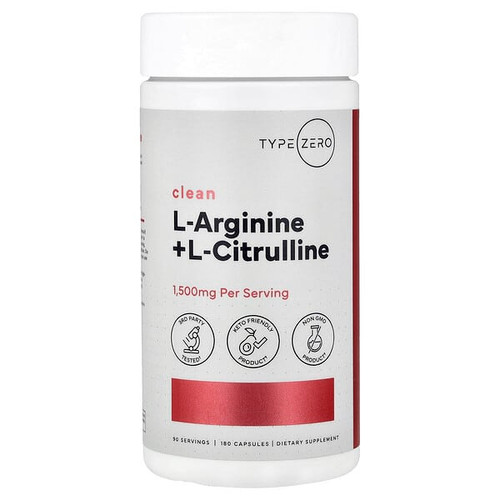 <img alt="TypeZero, Clean, L Arginine + L Citrulline, 180 Capsules" title="TypeZero, Clean, L Arginine + L Citrulline, 180 Capsules,850047321725"