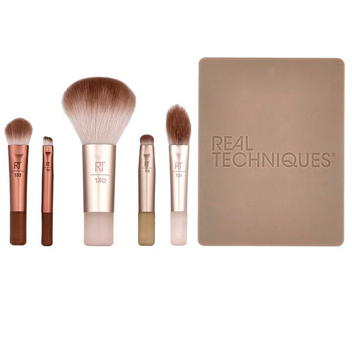 <img alt="Real Techniques, New Nudes 2.0, On-The-Glow Mini Brush Set + Mirrored Compact, 6 Piece Set" title="Real Techniques, New Nudes 2.0, On-The-Glow Mini Brush Set + Mirrored Compact, 6 Piece Set,079625451412"