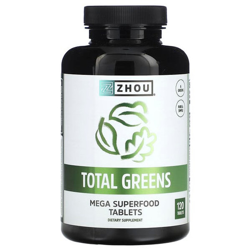<img alt="Zhou Nutrition, Total Greens, 120 Tablets" title="Zhou Nutrition, Total Greens, 120 Tablets,669191258876"