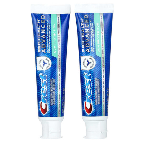<img alt="Crest, Pro Health Advanced, Fluoride Toothpaste, Gum Protection, 2 Pack, 5.1 oz (144 g) Each" title="Crest, Pro Health Advanced, Fluoride Toothpaste, Gum Protection, 2 Pack, 5.1 oz (144 g) Each,037000769941"