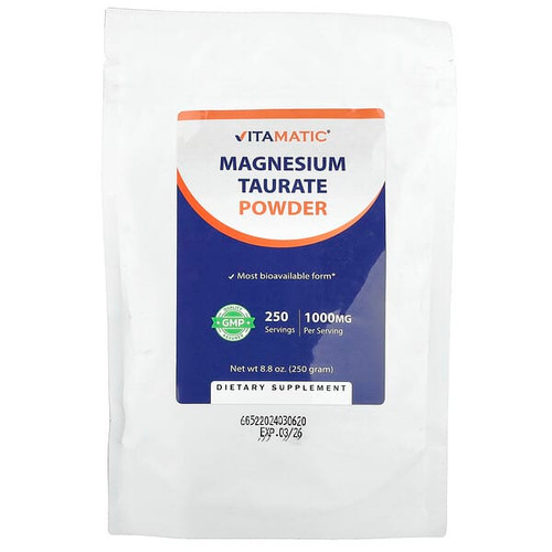 <img alt="Vitamatic, Magnesium Taurate Powder , 8.8 oz (250 g)" title="Vitamatic, Magnesium Taurate Powder , 8.8 oz (250 g),810078474982"