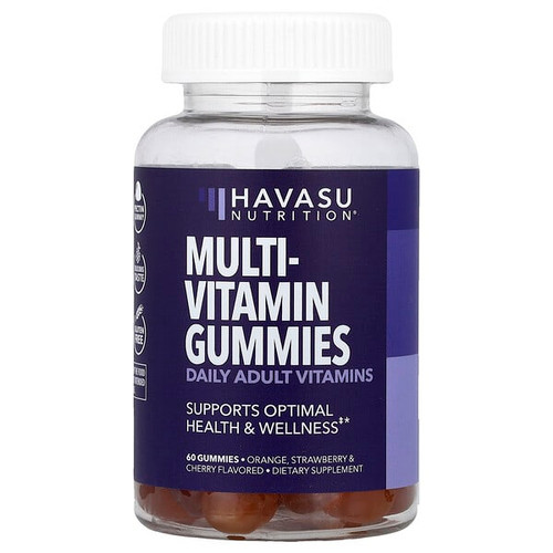 <img alt="Havasu Nutrition, Multivitamin Gummies, Orange, Strawberry & Cherry,  60 Gummies" title="Havasu Nutrition, Multivitamin Gummies, Orange, Strawberry & Cherry,  60 Gummies,850008464003"
