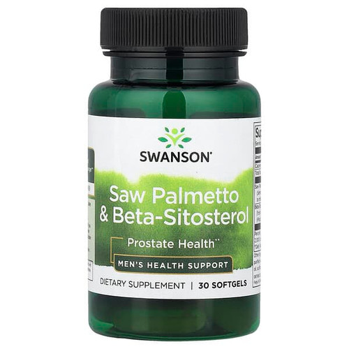 <img alt="Swanson Vitamins, Saw Palmetto & Beta-Sitosterol, 30 Softgels" title="Swanson Vitamins, Saw Palmetto & Beta-Sitosterol, 30 Softgels,087614028927"