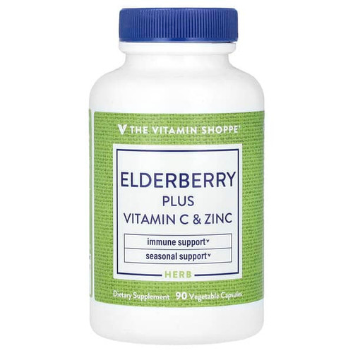 <img alt="The Vitamin Shoppe, Elderberry Plus Vitamin C & Zinc, 90 Vegetable Capsules" title="The Vitamin Shoppe, Elderberry Plus Vitamin C & Zinc, 90 Vegetable Capsules,766536024131"