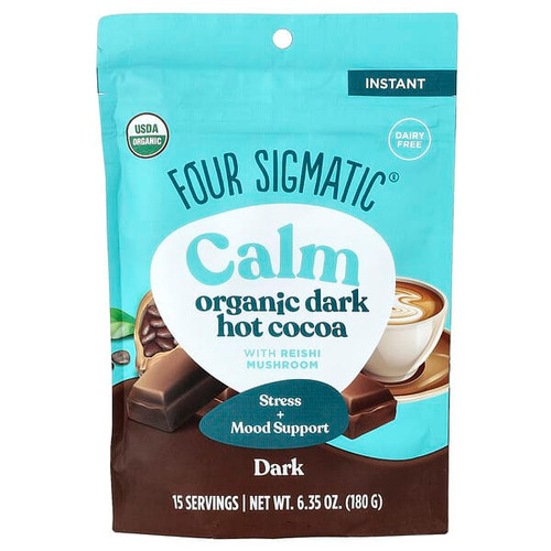 <img alt="Four Sigmatic, Calm, Organic Dark Hot Cocoa, 6.35 oz (180 g)" title="Four Sigmatic, Calm, Organic Dark Hot Cocoa, 6.35 oz (180 g),816897024629"