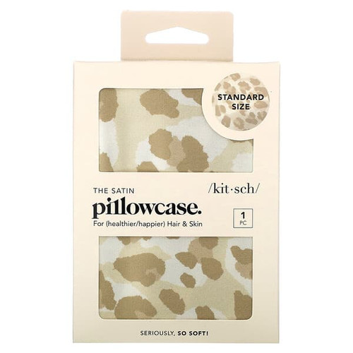 <img alt="Kitsch, The Satin Pillowcase, Standard Size, Leopard, 1 Pillowcase" title="Kitsch, The Satin Pillowcase, Standard Size, Leopard, 1 Pillowcase,812696020848"