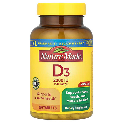 <img alt="Nature Made, Vitamin D3, 50 mcg (2000 IU), 220 Tablets" title="Nature Made, Vitamin D3, 50 mcg (2000 IU), 220 Tablets,031604026745"