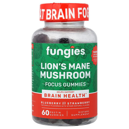 <img alt="Fungies, Lions Mane Mushroom Focus Gummies, Blueberry and Strawberry, 60 Pectin Gummies" title="Fungies, Lions Mane Mushroom Focus Gummies, Blueberry and Strawberry, 60 Pectin Gummies,860006794507"