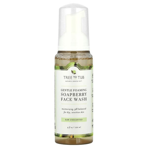 <img alt="Tree To Tub, Soapberry Gentle Foaming Face Wash, For Dry, Sensitive Skin, Raw Unscented, 4 fl oz (120 ml)" title="Tree To Tub, Soapberry Gentle Foaming Face Wash, For Dry, Sensitive Skin, Raw Unscented, 4 fl oz (120 ml),724597482451"