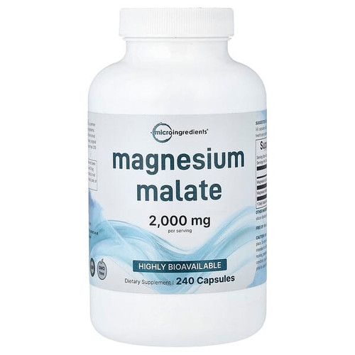 <img alt="Micro Ingredients, Magnesium Malate, 240 Capsules (500 mg per Capsule)" title="Micro Ingredients, Magnesium Malate, 240 Capsules (500 mg per Capsule),850077801297"