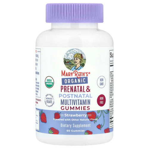 <img alt="MaryRuths, Organic Prenatal & Postnatal Multivitamin Gummies, Strawberry, 60 Gummies" title="MaryRuths, Organic Prenatal & Postnatal Multivitamin Gummies, Strawberry, 60 Gummies,810104622424"