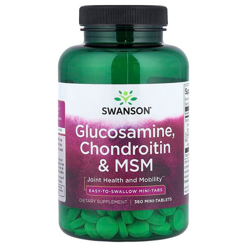 <img alt="Swanson Vitamins, Glucosamine, Chondroitin & MSM, 360 Mini Tablets" title="Swanson Vitamins, Glucosamine, Chondroitin & MSM, 360 Mini Tablets,087614111384"