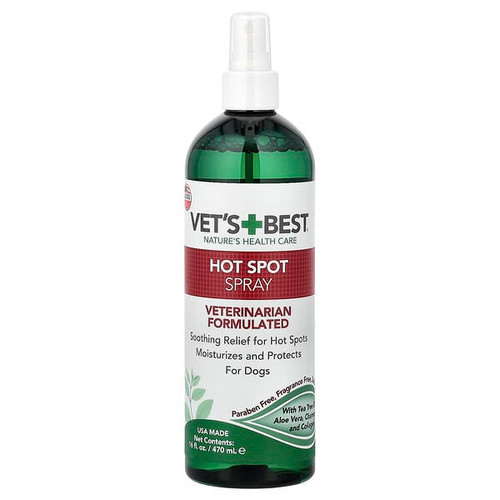 <img alt="Vets Best, Hot Spot Spray, For Dogs, 16 fl oz (470 ml)" title="Vets Best, Hot Spot Spray, For Dogs, 16 fl oz (470 ml),031658100088"