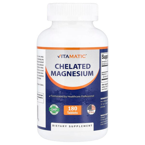 <img alt="Vitamatic, Chelated Magnesium, 180 Tablets (300 mg per Tablet)" title="Vitamatic, Chelated Magnesium, 180 Tablets (300 mg per Tablet),810078476160"