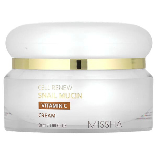 <img alt="Missha, Cell Renew Snail Mucin, Vitamin C Cream , 1.69 fl oz (50 ml)" title="Missha, Cell Renew Snail Mucin, Vitamin C Cream , 1.69 fl oz (50 ml),8809747958399"