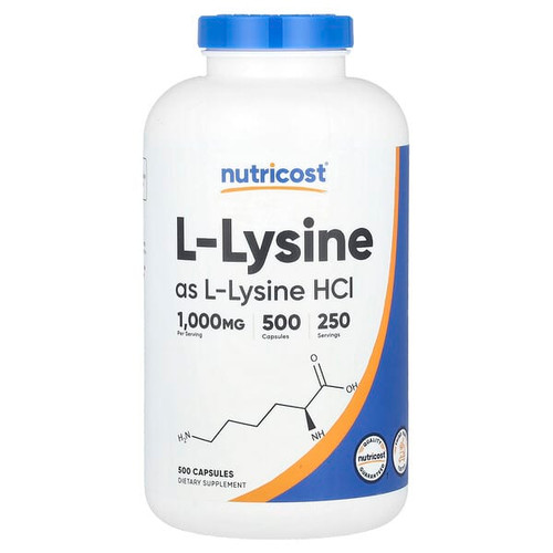 <img alt="Nutricost, L-Lysine, 500 Capsules (500 mg per Capsule)" title="Nutricost, L-Lysine, 500 Capsules (500 mg per Capsule),810014679358"