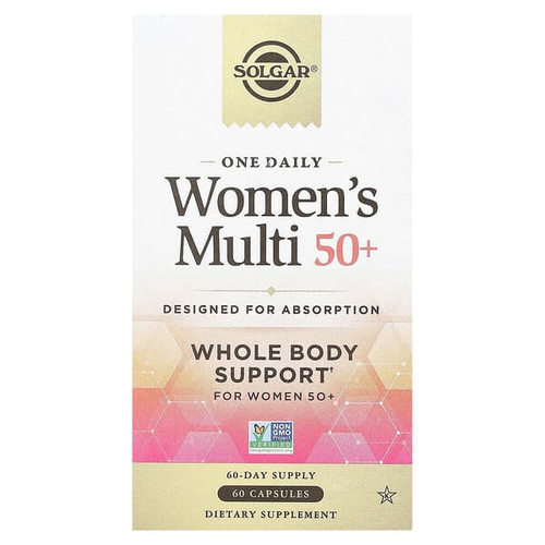 <img alt="Solgar, One Daily Womens Multi 50+, 60 Capsules" title="Solgar, One Daily Womens Multi 50+, 60 Capsules,810122620143"