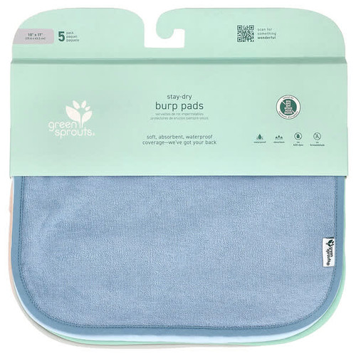 <img alt="Green Sprouts, Stay Dry Burp Pads, Multicolor, 5 Pads" title="Green Sprouts, Stay Dry Burp Pads, Multicolor, 5 Pads,715418123981"