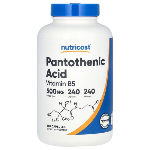 <img alt="Nutricost, Pantothenic Acid, 500 mg, 240 Capsules" title="Nutricost, Pantothenic Acid, 500 mg, 240 Capsules,810014679464"