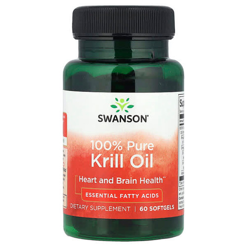 <img alt="Swanson Vitamins, 100% Pure Krill Oil, 60 Softgels" title="Swanson Vitamins, 100% Pure Krill Oil, 60 Softgels,087614170596"