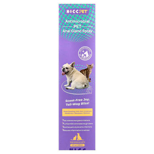 <img alt="HICC Pet, Antimicrobial Pet Anal Gland Spray, For Dogs & Cats, 4 fl oz (120 ml)" title="HICC Pet, Antimicrobial Pet Anal Gland Spray, For Dogs & Cats, 4 fl oz (120 ml),850060913198"