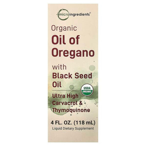 <img alt="Micro Ingredients, Organic Oil of Oregano With Black Seed Oil,  4 fl oz (118 ml)" title="Micro Ingredients, Organic Oil of Oregano With Black Seed Oil,  4 fl oz (118 ml),850069023560"