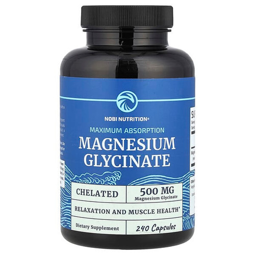 <img alt="Nobi Nutrition, Magnesium Glycinate, Maximum Absorption, 240 Capsules (250 mg per Capsule)" title="Nobi Nutrition, Magnesium Glycinate, Maximum Absorption, 240 Capsules (250 mg per Capsule),850018274951"