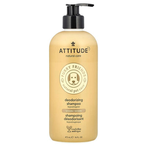 ATTITUDE, Furry Friends, Natural Pet Care, Deodorizing Shampoo, Lavender, 16 fl oz (473 ml)
