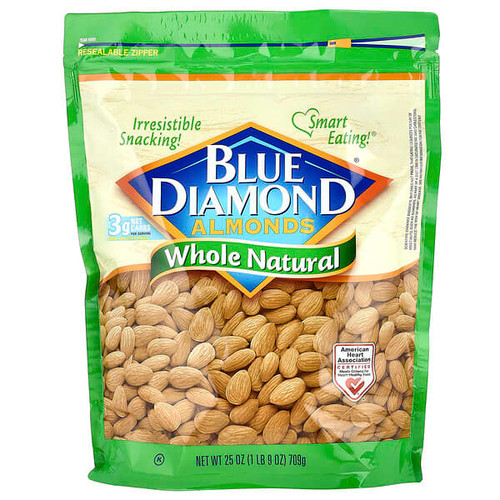 Blue Diamond, Almonds, Whole Natural, 25 oz (709 g)