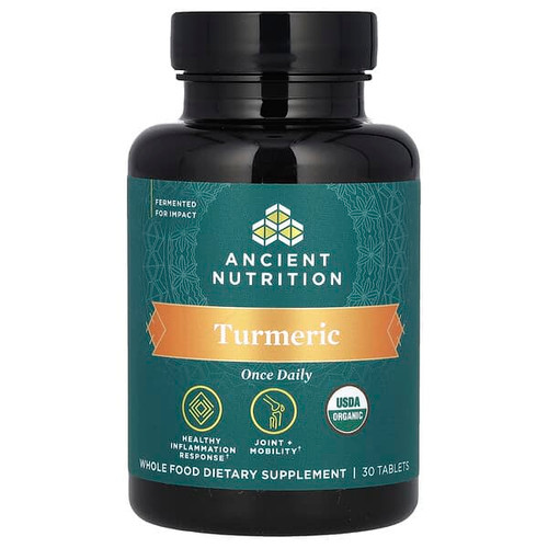 <img alt="Ancient Nutrition, Turmeric, Once Daily, 30 Tablets" title="Ancient Nutrition, Turmeric, Once Daily, 30 Tablets,816401025463"