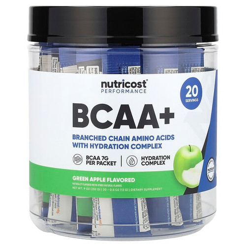 <img alt="Nutricost, Performance, BCAA+, Green Apple, 20 Packets, 0.5 oz (13 g) Each" title="Nutricost, Performance, BCAA+, Green Apple, 20 Packets, 0.5 oz (13 g) Each,810139571933"