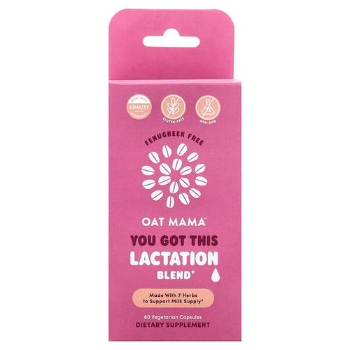 <img alt="Oat Mama, You Got This Lactation Blend, 60 Vegetarian Capsules" title="Oat Mama, You Got This Lactation Blend, 60 Vegetarian Capsules,860166002320"