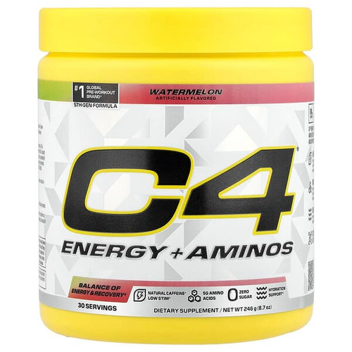 <img alt="C4 - Cellucor, C4 Energy + Aminos, Watermelon, 8.7 oz (246 g)" title="C4 - Cellucor, C4 Energy + Aminos, Watermelon, 8.7 oz (246 g),842595136388"