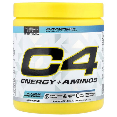<img alt="C4 - Cellucor, C4 Energy + Aminos, Blue Raspberry, 8.8 oz (249 g)" title="C4 - Cellucor, C4 Energy + Aminos, Blue Raspberry, 8.8 oz (249 g),842595136401"