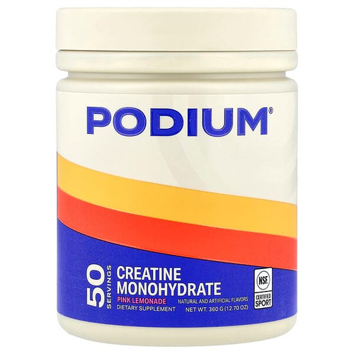 <img alt="Podium Nutrition, Creatine Monohydrate, Pink Lemonade, 12.7 oz (360 g)" title="Podium Nutrition, Creatine Monohydrate, Pink Lemonade, 12.7 oz (360 g),810117601935"