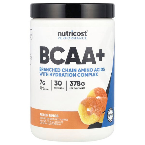 <img alt="Nutricost, Performance, BCAA+, Peach Rings, 13.5 oz (378 g)" title="Nutricost, Performance, BCAA+, Peach Rings, 13.5 oz (378 g),810139572848"