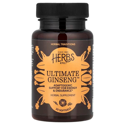 <img alt="Herbs Etc., Ultimate Ginseng, 30 Softgels" title="Herbs Etc., Ultimate Ginseng, 30 Softgels,765704525838"