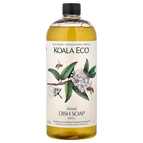 <img alt="Koala Eco, Natural Dish Soap, Refill, Australian Lemon Myrtle & Mandarin Essential Oil, 33.8 fl oz (1 l)" title="Koala Eco, Natural Dish Soap, Refill, Australian Lemon Myrtle & Mandarin Essential Oil, 33.8 fl oz (1 l),850013802470"