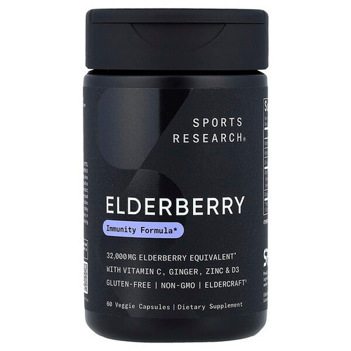 <img alt="Sports Research, Elderberry With Vitamin C, Ginger, Zinc & D3, 60 Veggie Capsules" title="Sports Research, Elderberry With Vitamin C, Ginger, Zinc & D3, 60 Veggie Capsules,023249090083"