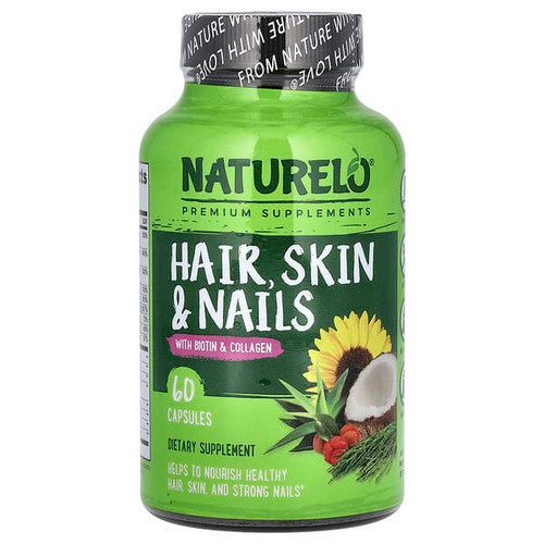 <img alt="NATURELO, Hair, Skin & Nails With Biotin & Collagen, 60 Capsules" title="NATURELO, Hair, Skin & Nails With Biotin & Collagen, 60 Capsules,628110628398"