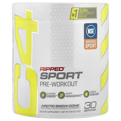 <img alt="C4 - Cellucor, C4 Ripped Sport, Pre-Workout, Arctic Snow Cone, 7.4 oz (210 g)" title="C4 - Cellucor, C4 Ripped Sport, Pre-Workout, Arctic Snow Cone, 7.4 oz (210 g),842595105346"