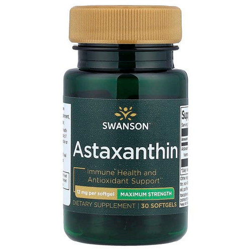 <img alt="Swanson Vitamins, Astaxanthin, Maximum Strength, 12 mg, 30 Softgels" title="Swanson Vitamins, Astaxanthin, Maximum Strength, 12 mg, 30 Softgels,087614028453"