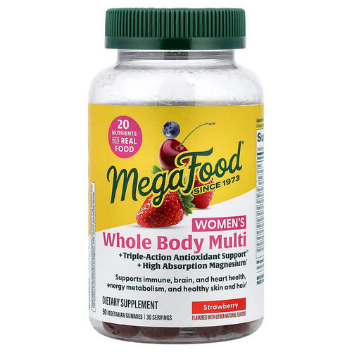 <img alt="MegaFood, Womens Whole Body Multi Gummy, Strawberry, 90 Vegetarian Gummies" title="MegaFood, Womens Whole Body Multi Gummy, Strawberry, 90 Vegetarian Gummies,051494105719"
