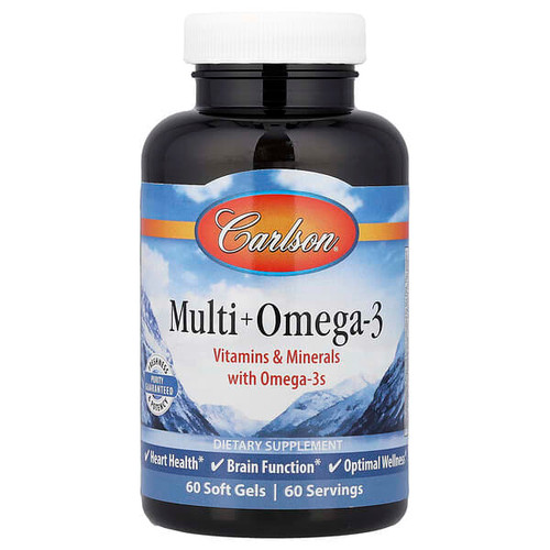 <img alt="Carlson, Multi + Omega-3, 60 Soft Gels" title="Carlson, Multi + Omega-3, 60 Soft Gels,088395158506"