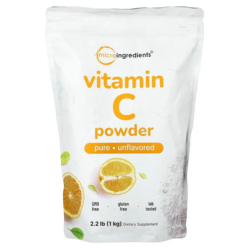 <img alt="Micro Ingredients, Vitamin C Powder, Unflavored, 2.2 lbs (1 kg)" title="Micro Ingredients, Vitamin C Powder, Unflavored, 2.2 lbs (1 kg),850069023614"