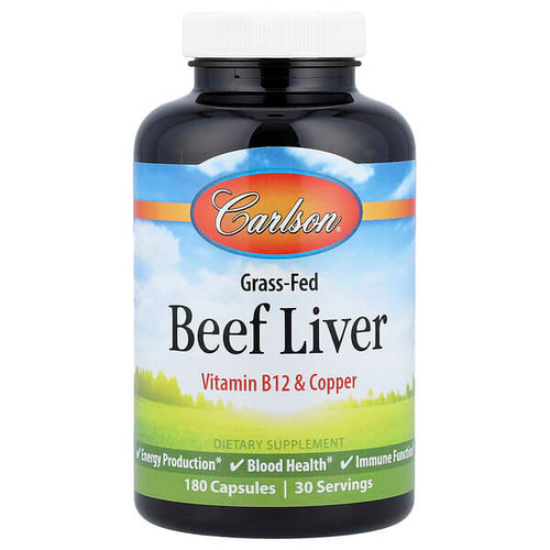 <img alt="Carlson, Grass-Fed Beef Liver, 180 Capsules" title="Carlson, Grass-Fed Beef Liver, 180 Capsules,088395706103"